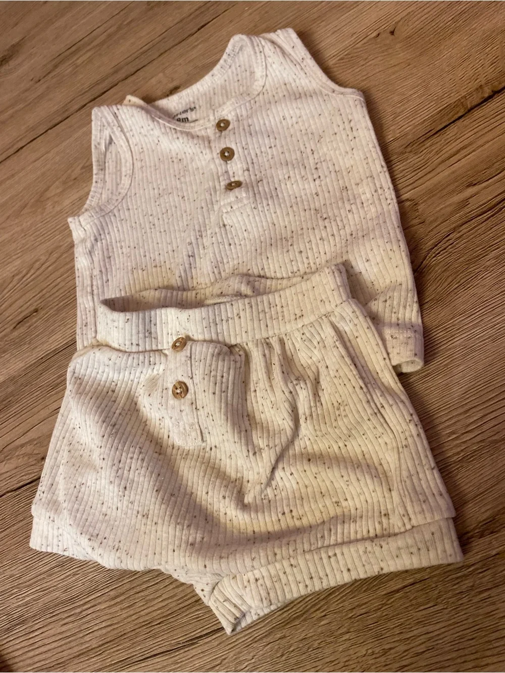 3 Carter's Navy Blue and Cream Kids Matching Set with Dino Joggers